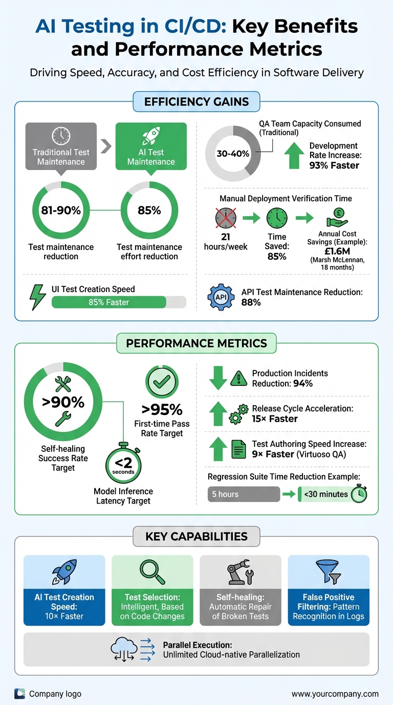 AI Testing in CI/CD: Key Benefits and Performance Metrics