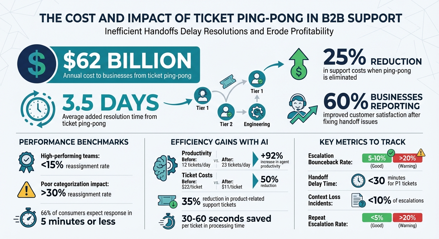 The Cost and Impact of Ticket Ping-Pong in B2B Support