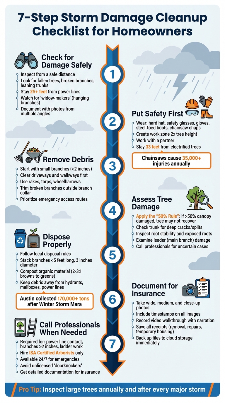 7-Step Storm Damage Cleanup Checklist for Homeowners