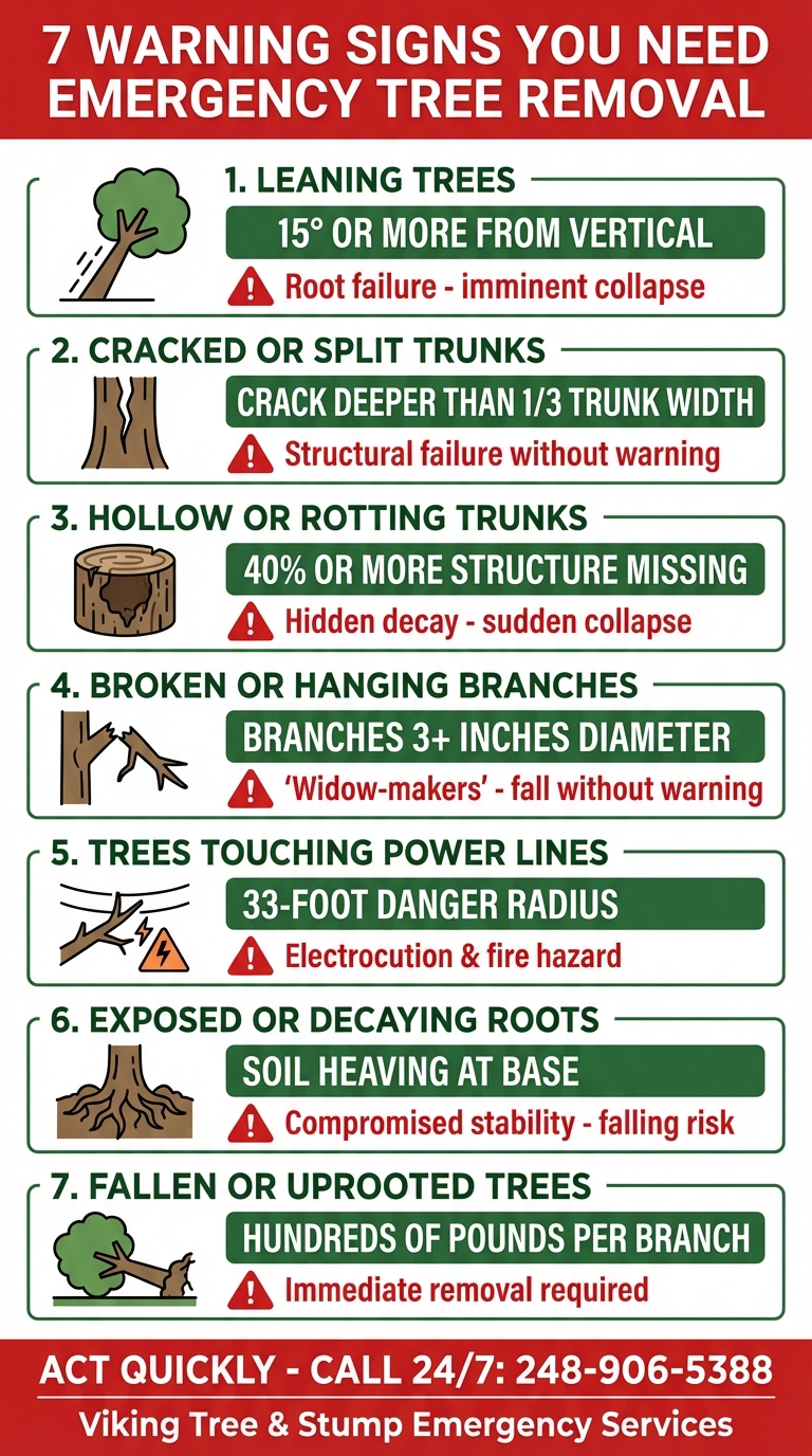 7 Warning Signs You Need Emergency Tree Removal Services