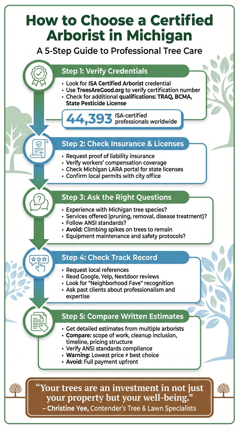 5-Step Process to Choose a Certified Arborist in Michigan