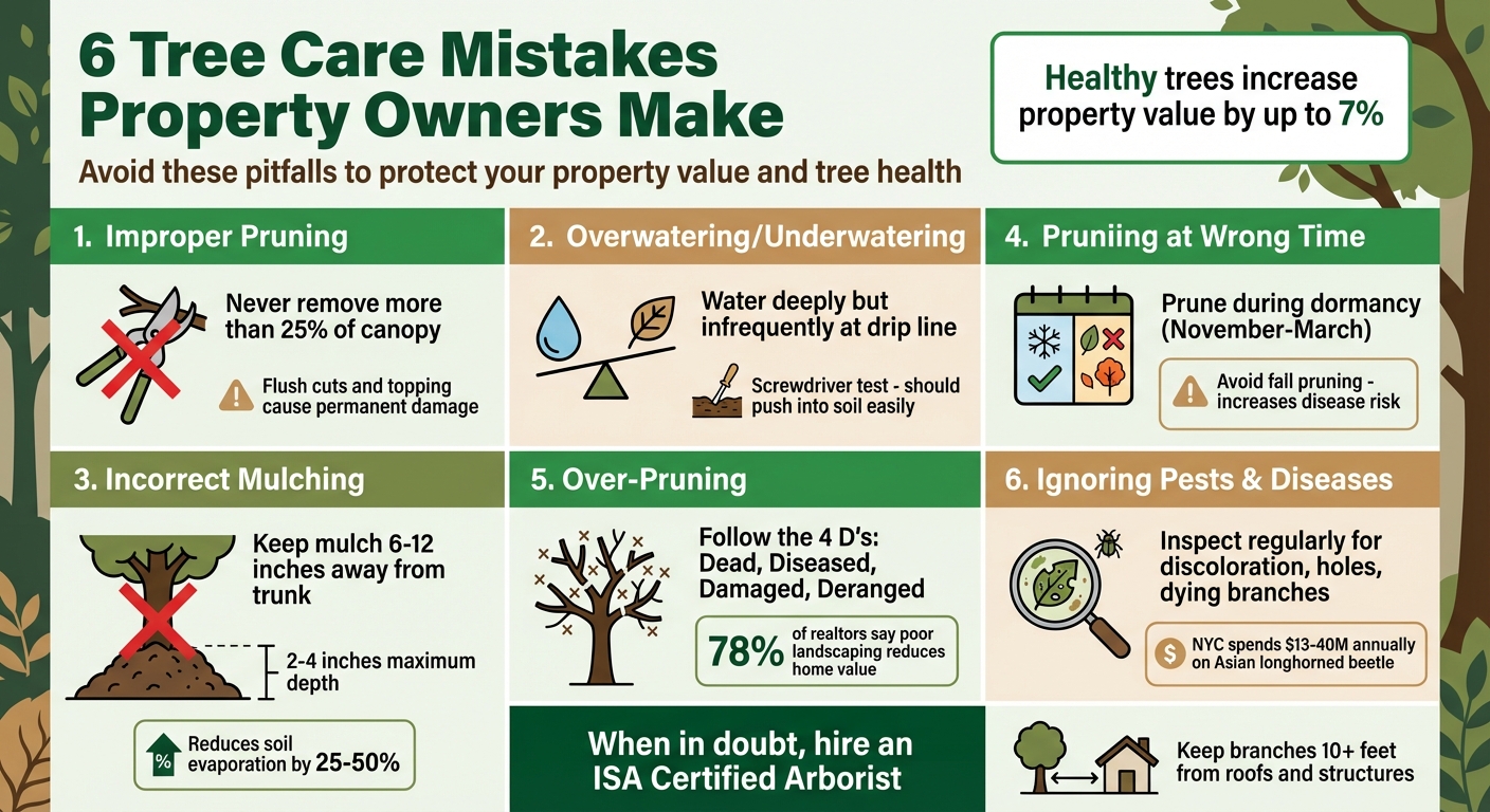 6 Common Tree Care Mistakes That Damage Property Value