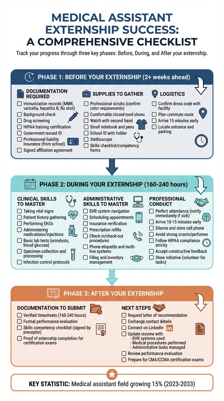 Medical Assistant Externship Complete Checklist: Before, During, and After
