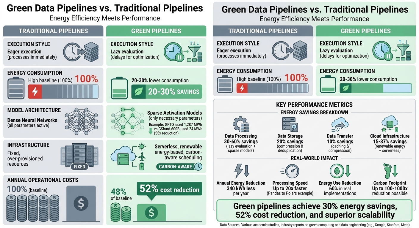 Green vs Traditional Data Pipelines: Energy, Cost, and Performance Comparison