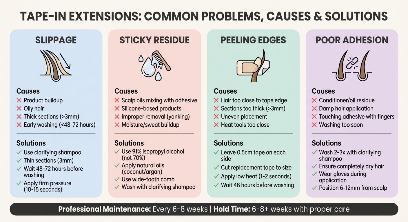 Common Tape-In Extension Problems: Causes, Solutions & Prevention Guide