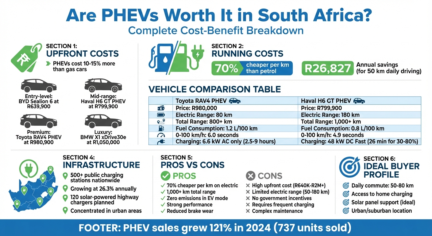 PHEV Cost-Benefit Analysis for South Africa: Pricing, Range and Savings Comparison