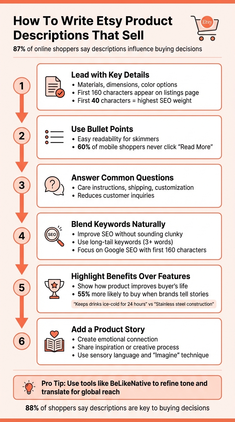 6-Step Guide to Writing High-Converting Etsy Product Descriptions