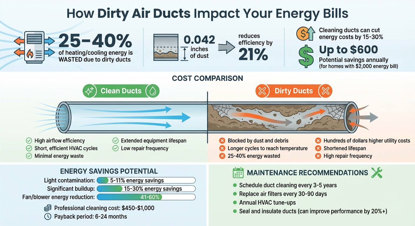 How Dirty Air Ducts Impact Energy Bills and HVAC Efficiency
