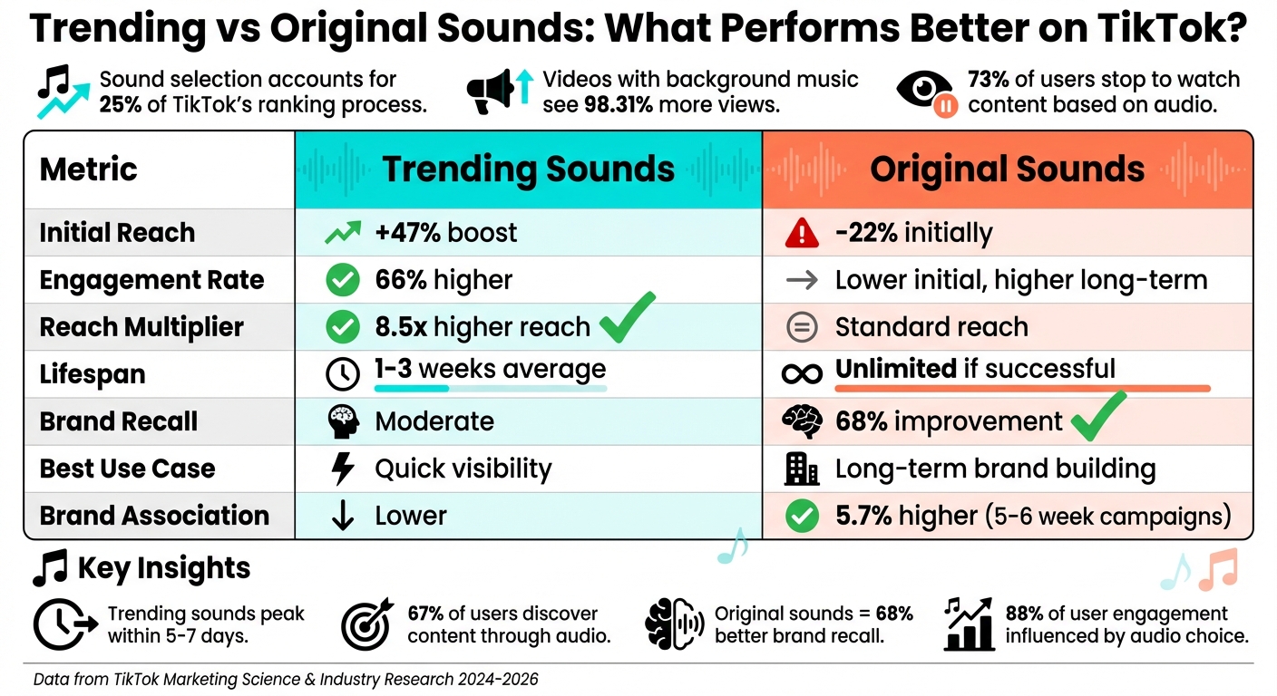 Trending vs Original Sounds on TikTok: Performance Comparison