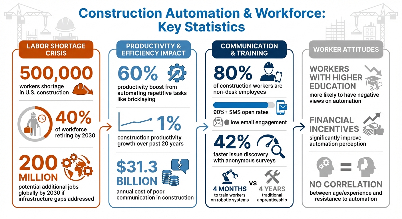 Construction Workforce Automation Statistics and Labor Shortage Data