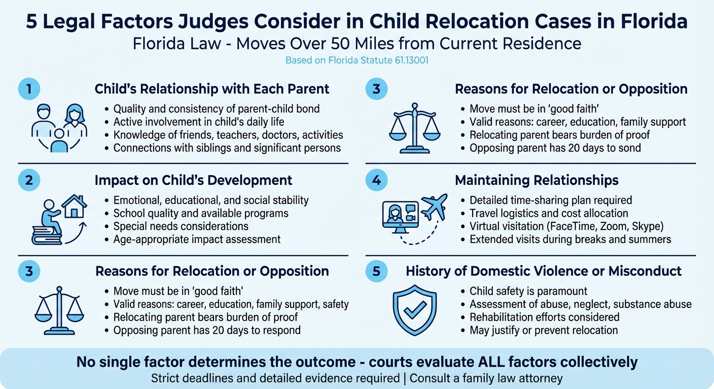 5 Legal Factors Florida Judges Consider in Child Relocation Cases