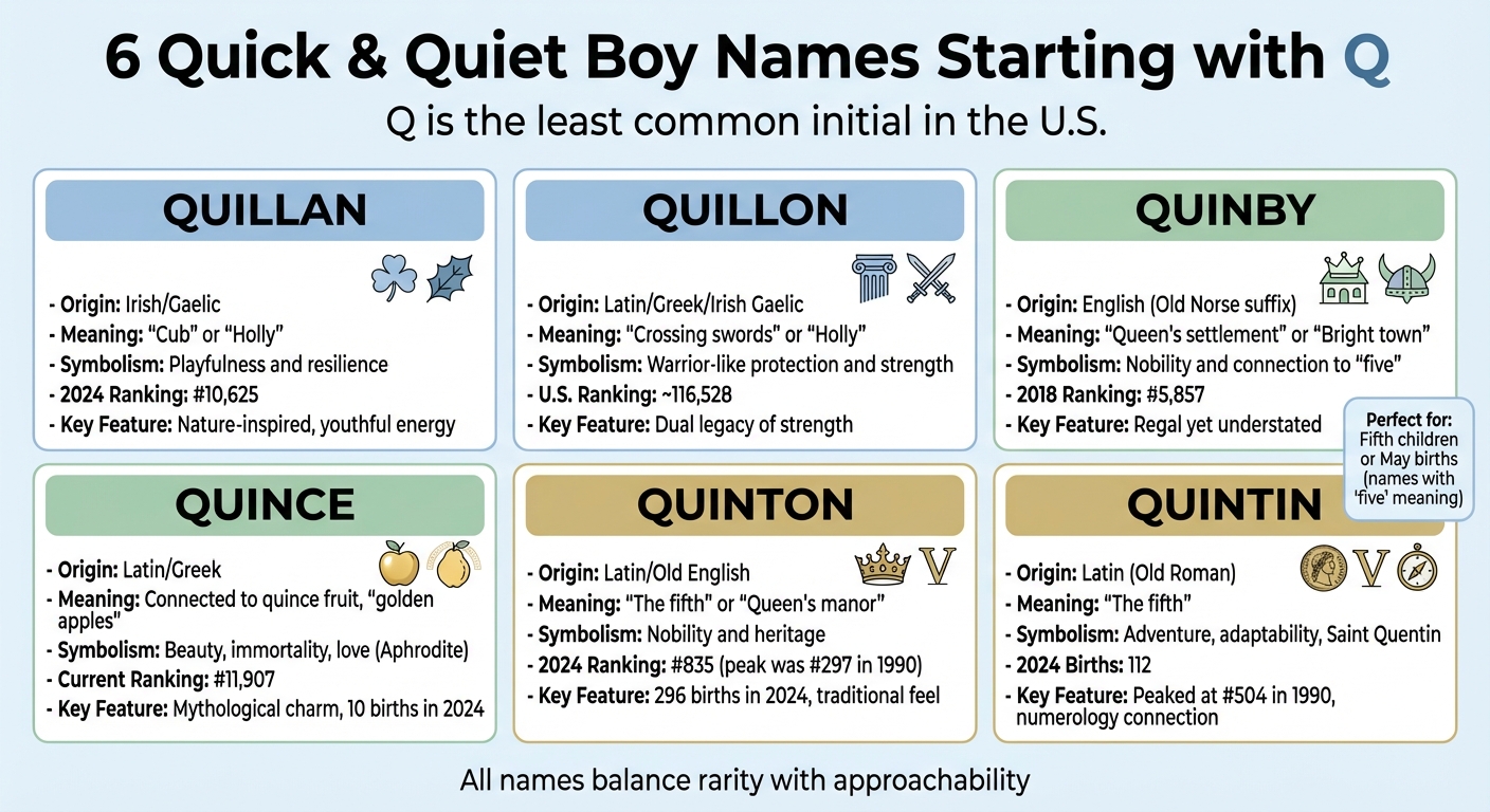 6 Boy Names Starting with Q: Origins, Meanings, and Popularity Comparison