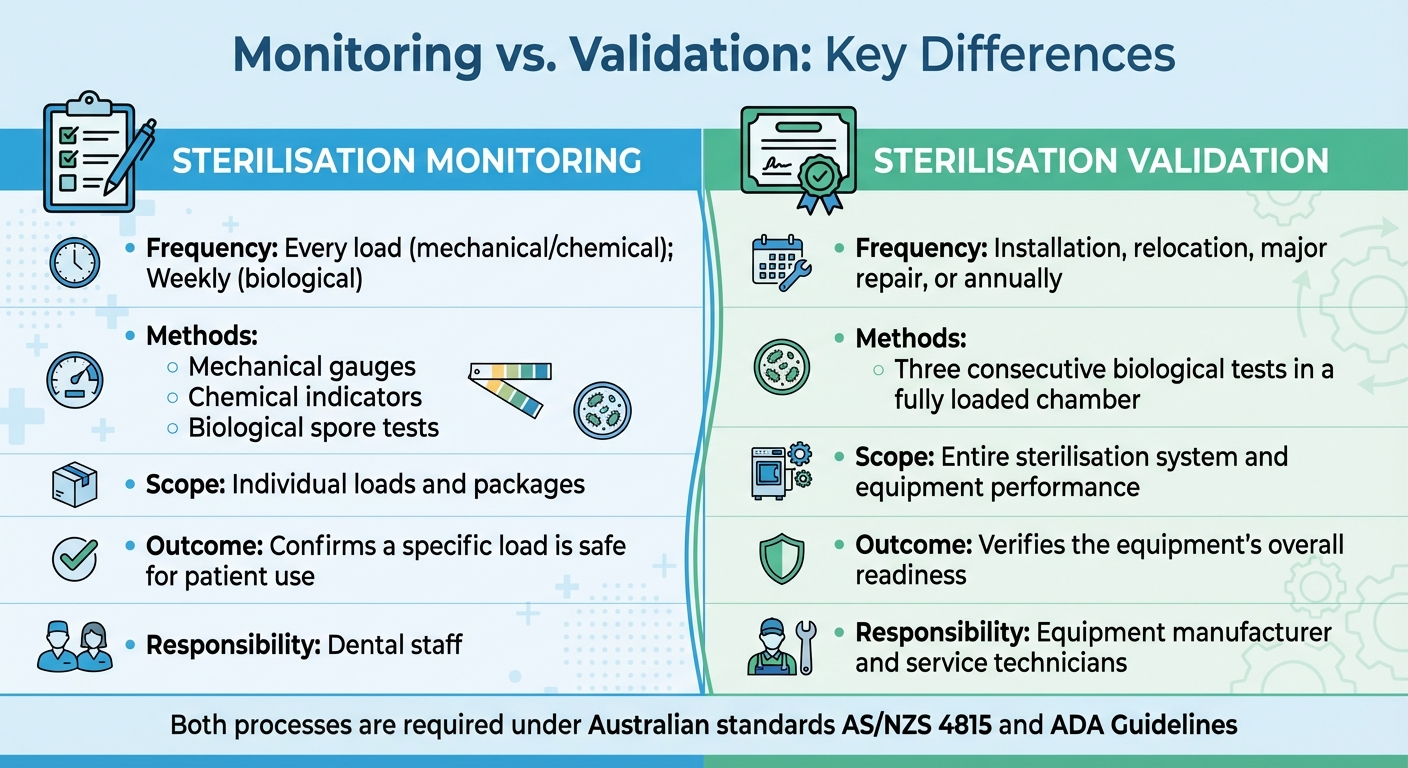 Sterilisation Monitoring vs Validation: Key Differences for Dental Practices