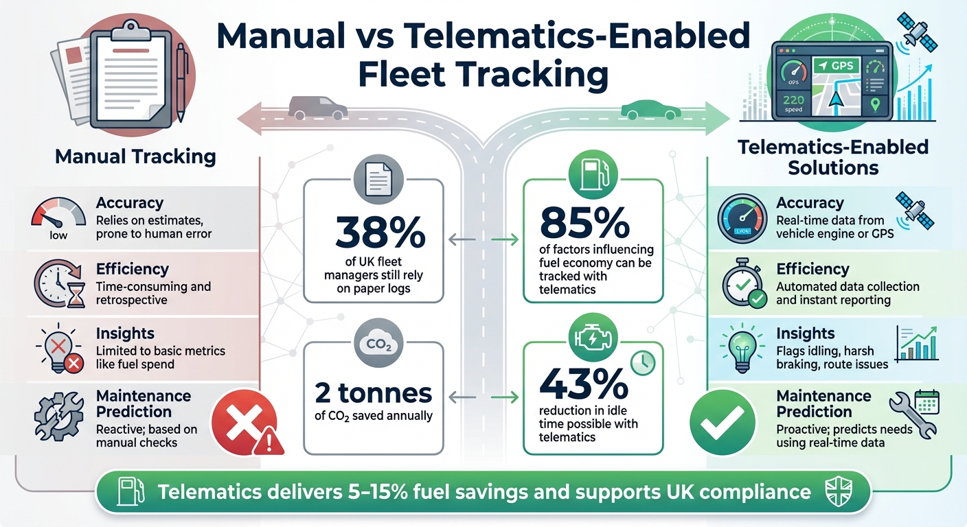 Manual vs Telematics Fleet Tracking Comparison