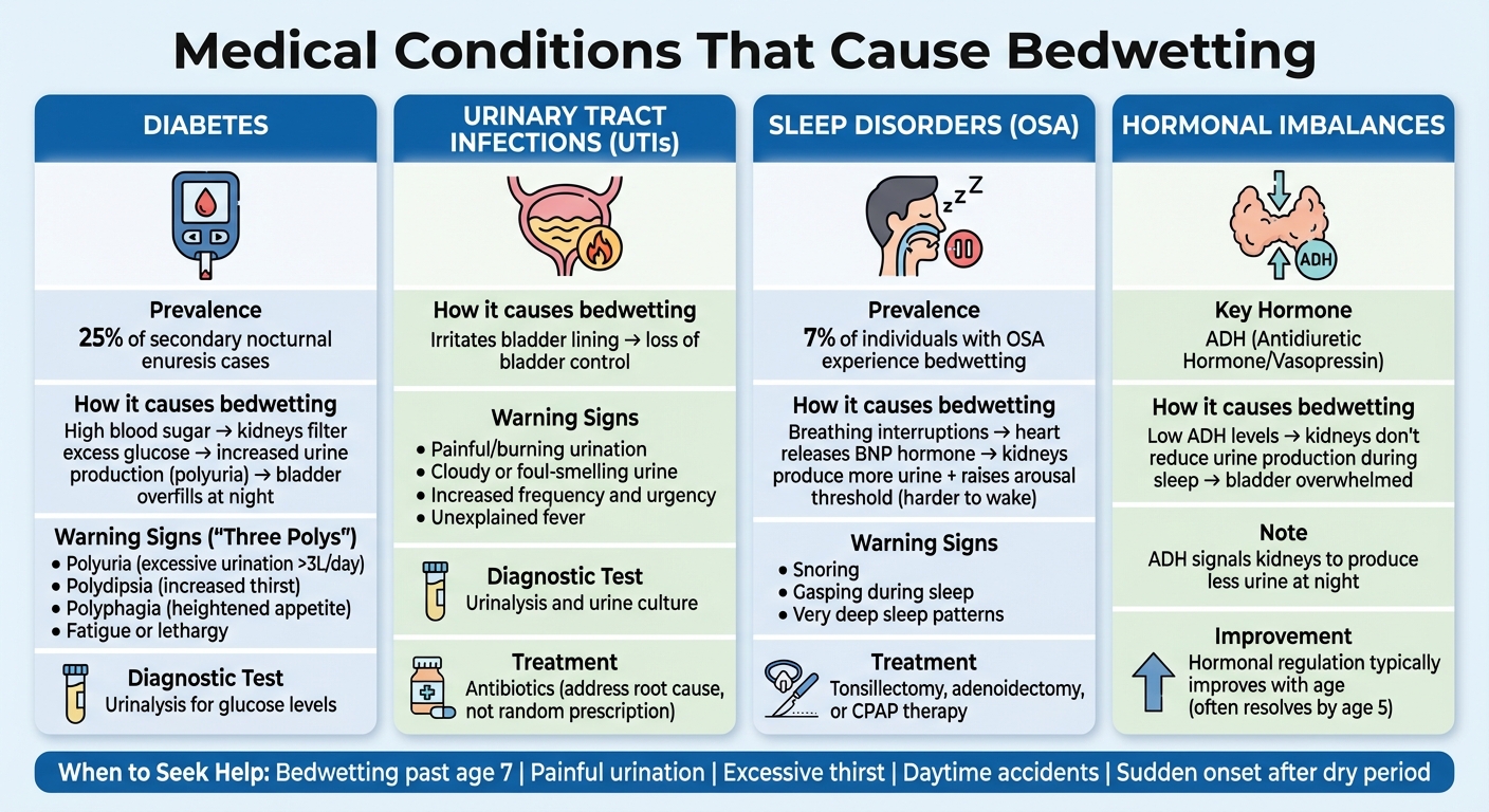 Medical Conditions That Cause Bedwetting: Symptoms and Warning Signs