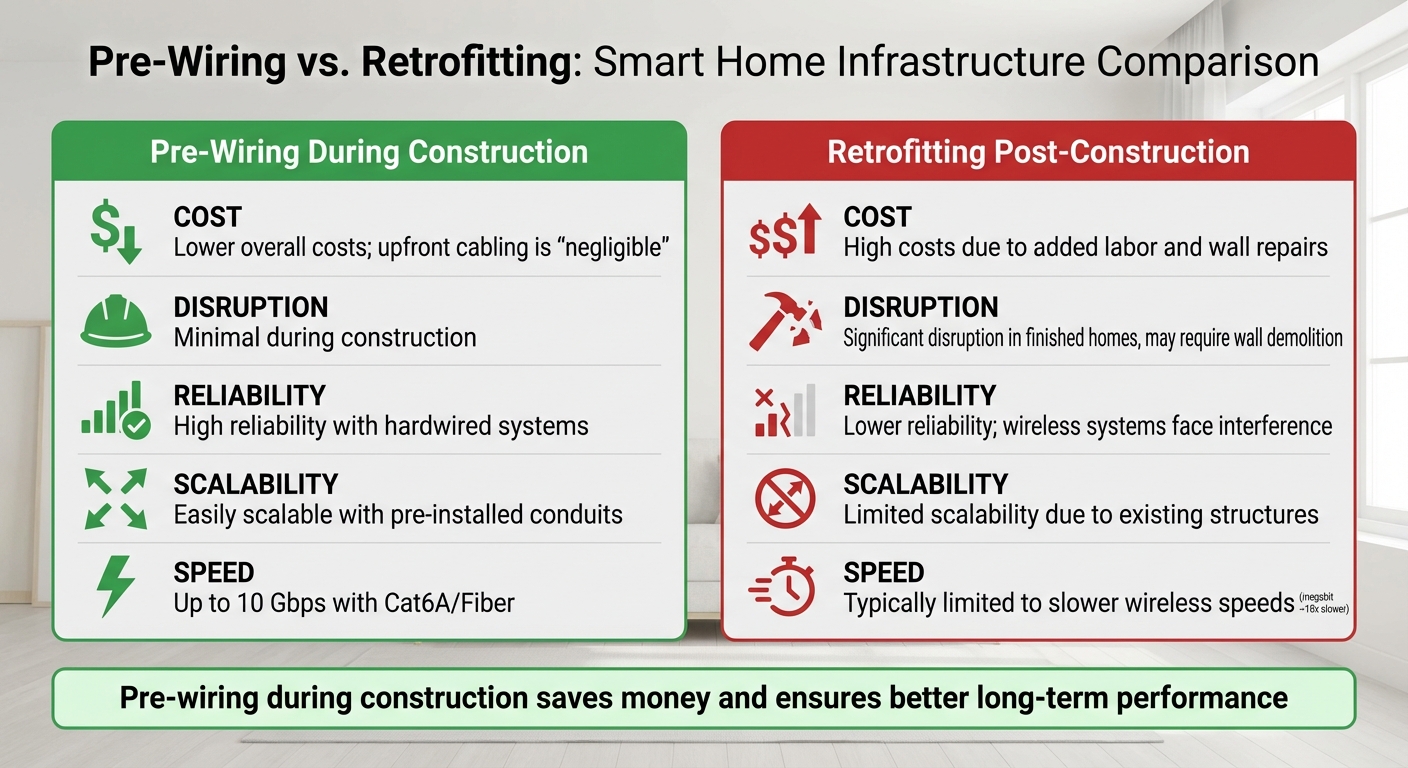 Pre-Wiring vs Retrofitting Smart Home Systems Cost and Performance Comparison