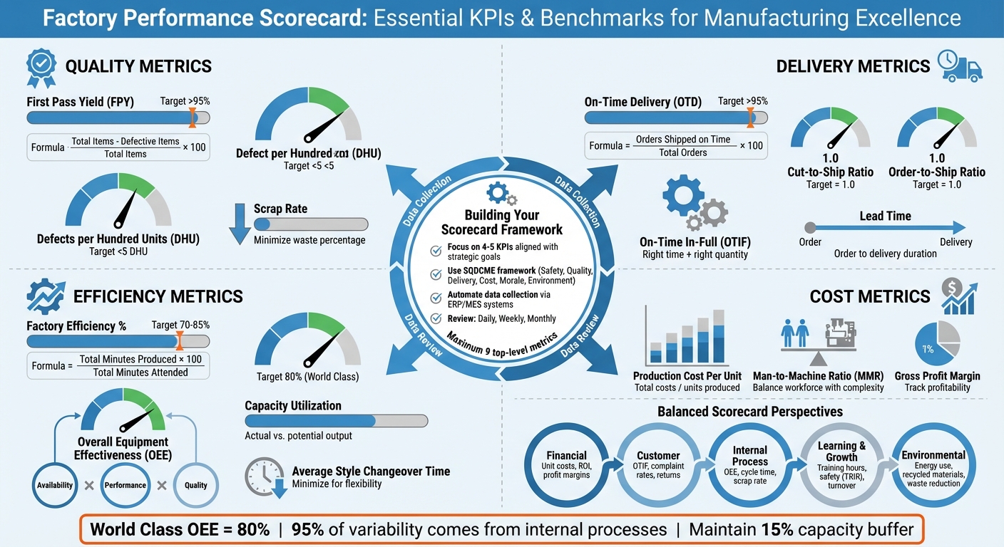 Factory Performance Scorecard KPI Framework and Benchmarks