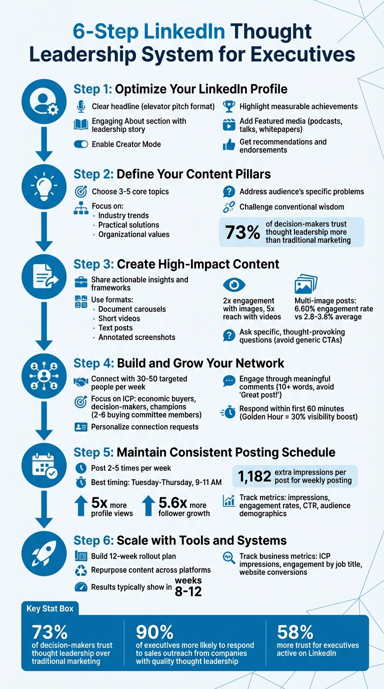 6-Step LinkedIn Thought Leadership System for Executives