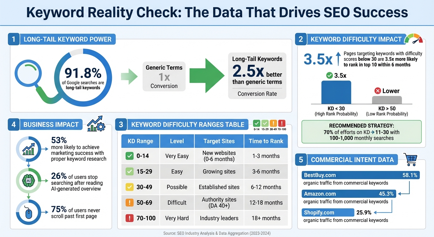 Long-Tail Keywords Statistics: Search Volume, Conversion Rates, and Ranking Success
