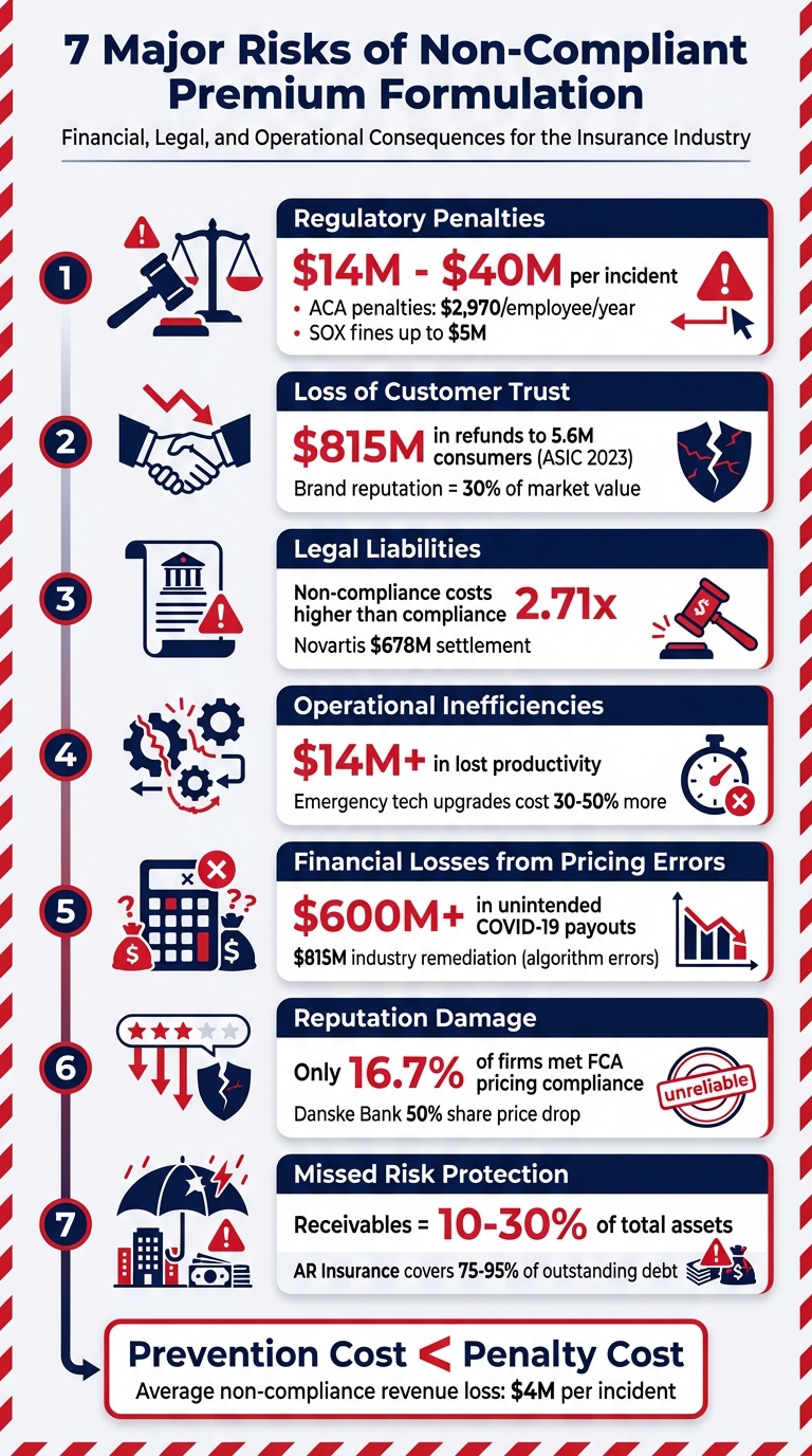 7 Major Risks of Non-Compliant Premium Formulation in Insurance