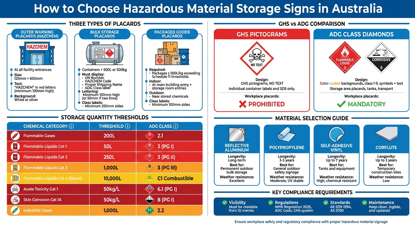 Australian Hazardous Material Storage Sign Requirements and Thresholds Guide