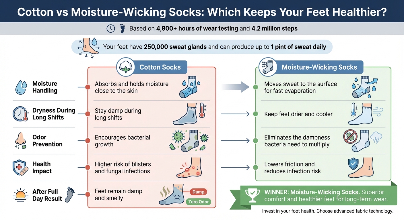 Cotton vs Moisture-Wicking Socks: Performance Comparison