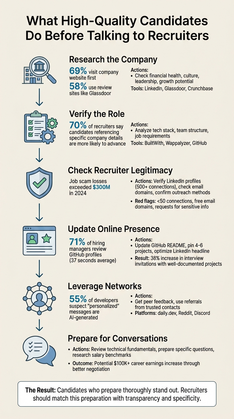 6-Step Preparation Process High-Quality Candidates Use Before Recruiter Conversations