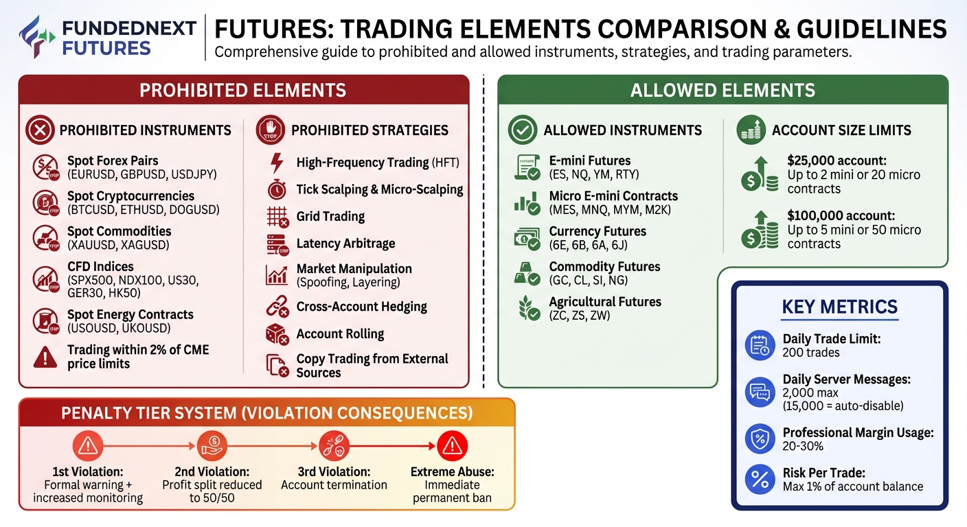 FundedNext Futures Trading Rules: Prohibited vs Allowed Instruments and Strategies