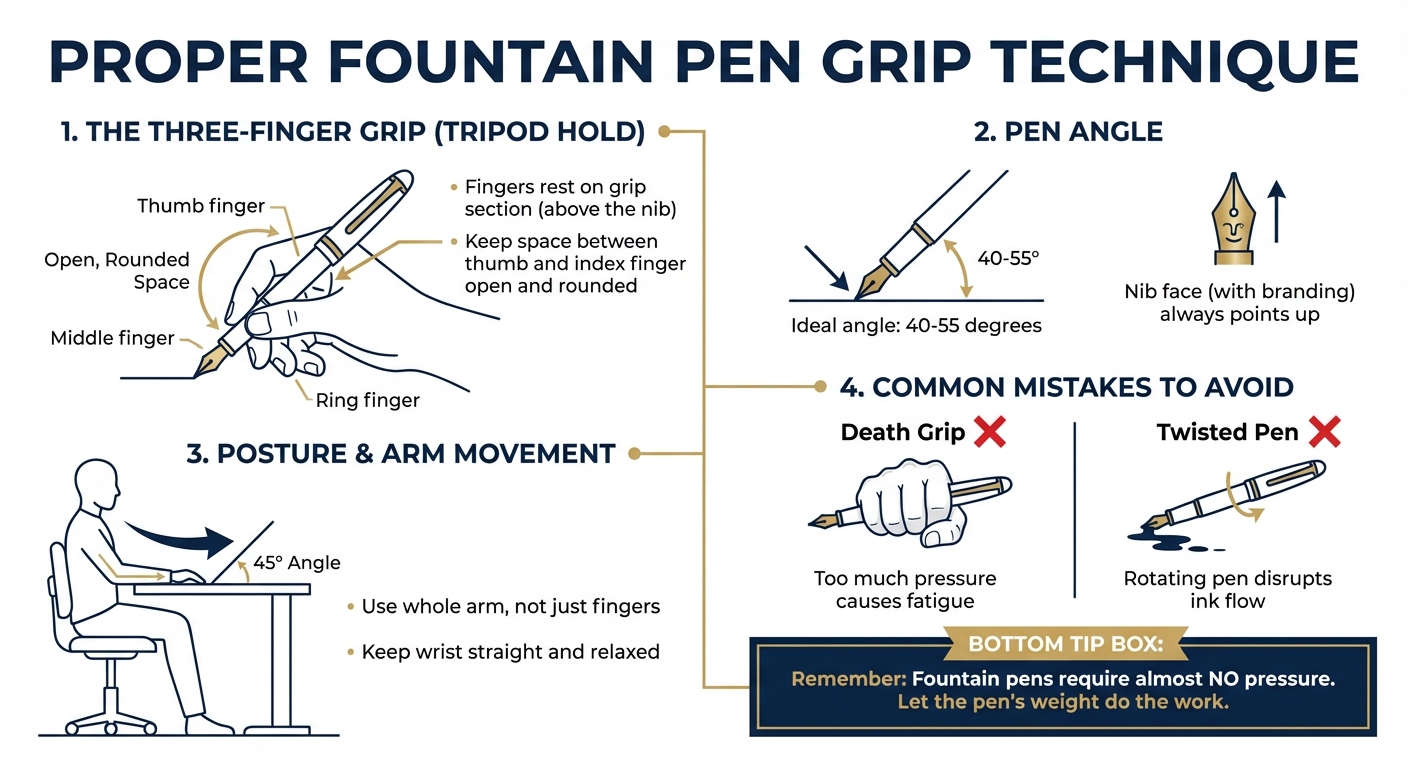 Proper Fountain Pen Grip Technique: Step-by-Step Guide