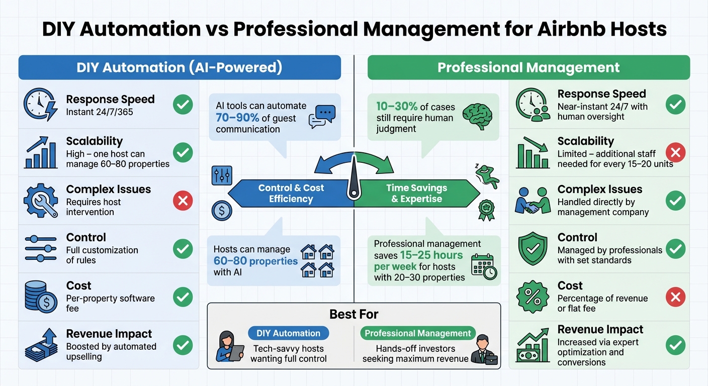 DIY Automation vs Professional Management for Airbnb Hosts Comparison