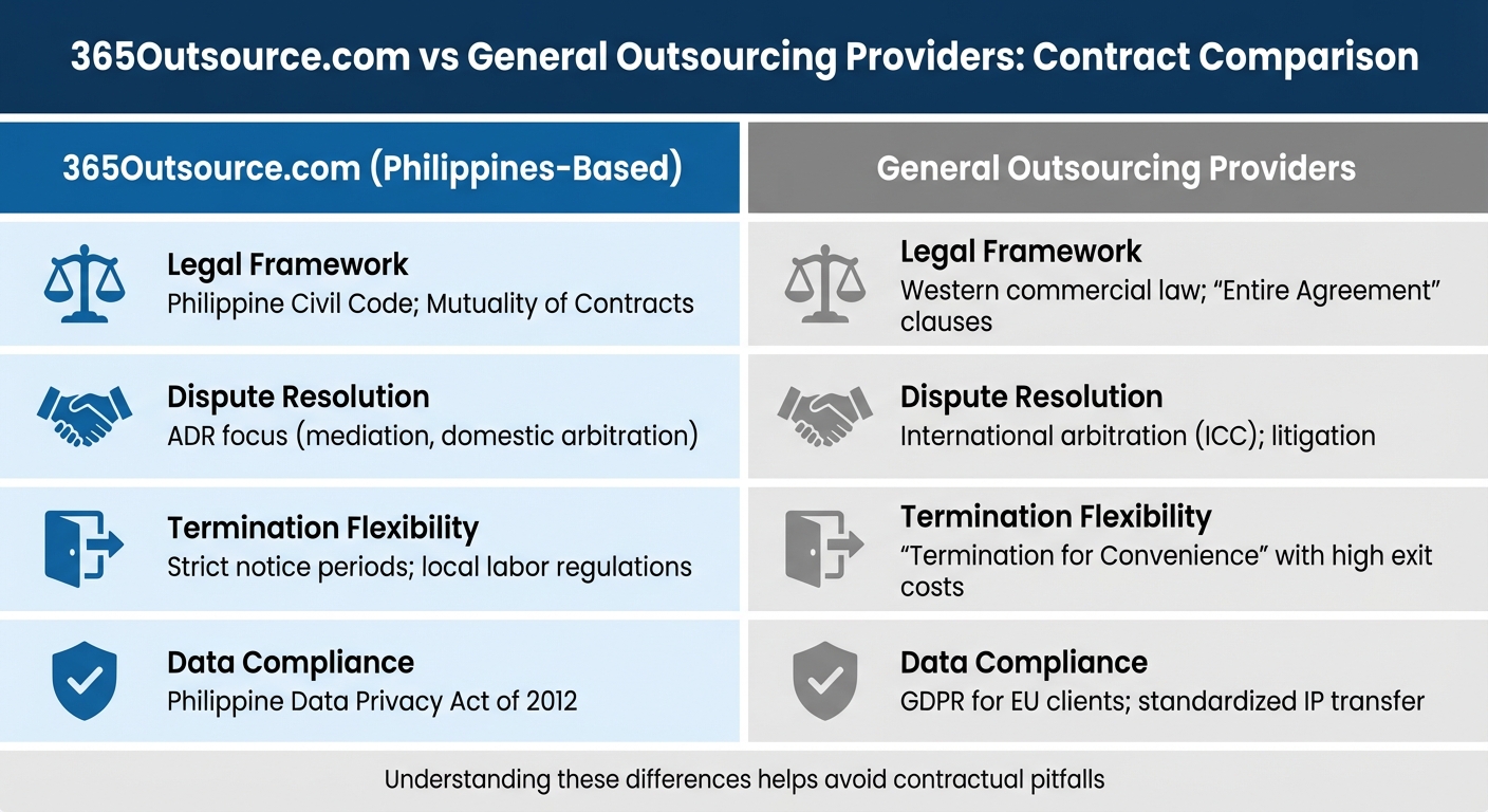 365Outsource.com vs General Outsourcing Providers: Key Contract Differences