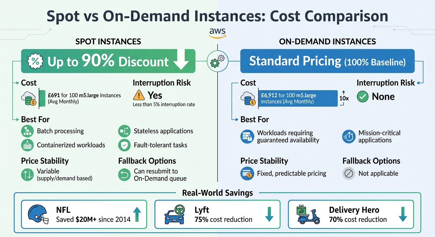 AWS Spot vs On-Demand Instances: Cost Comparison for Batch Workloads