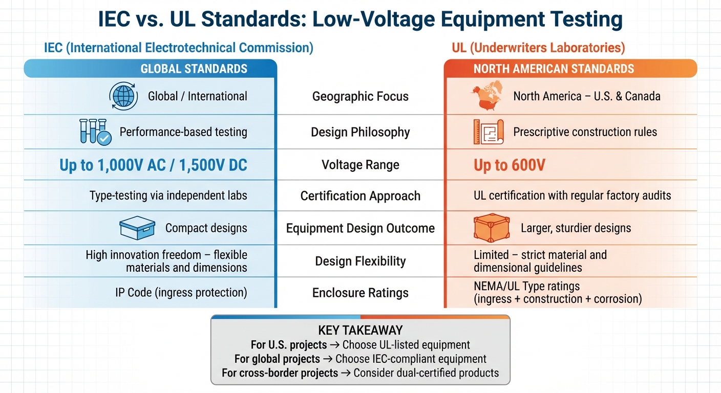 IEC vs UL Standards Comparison for Low-Voltage Equipment