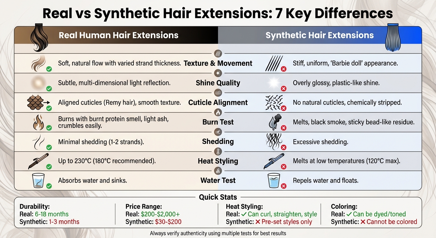 Real vs Synthetic Hair Extensions: Complete Comparison Guide
