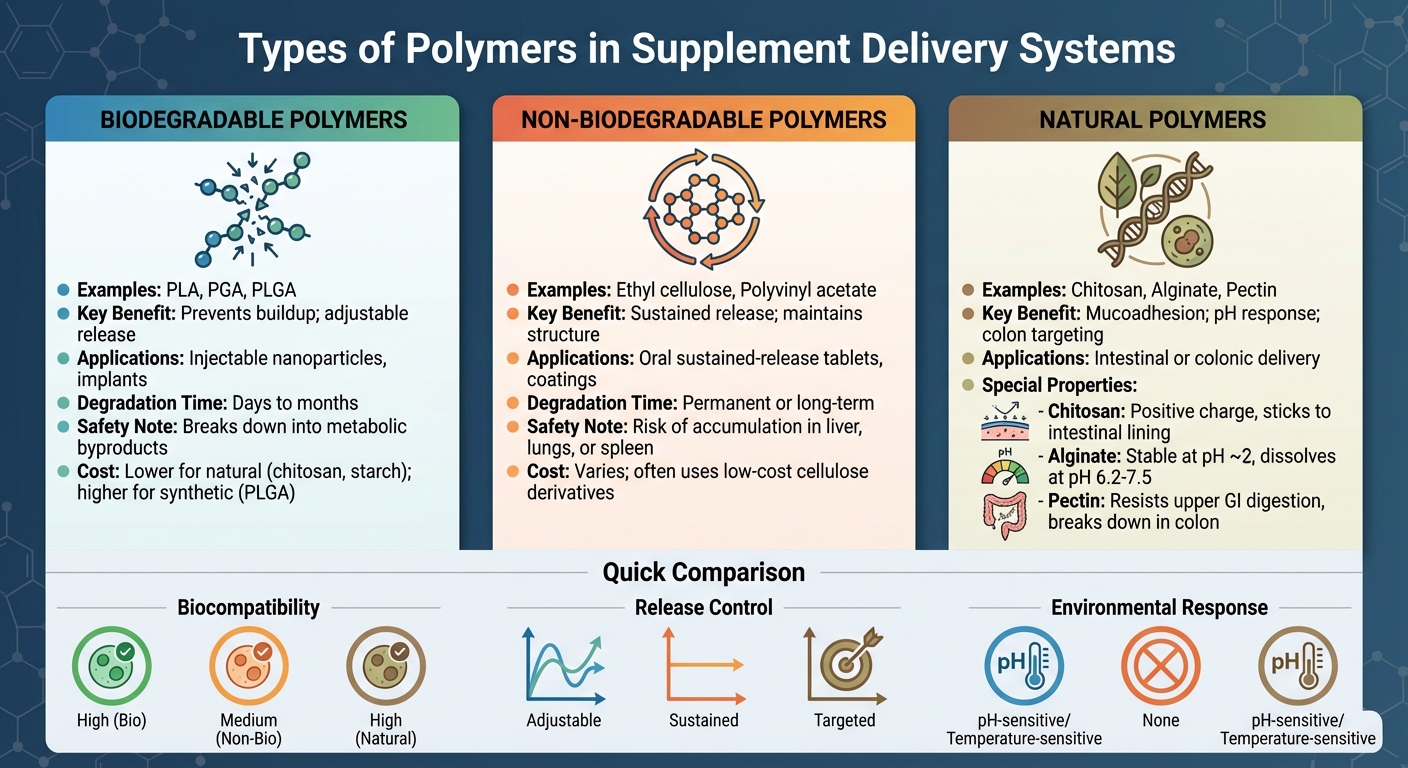 Biodegradable vs Non-Biodegradable Polymers in Supplement Delivery Systems