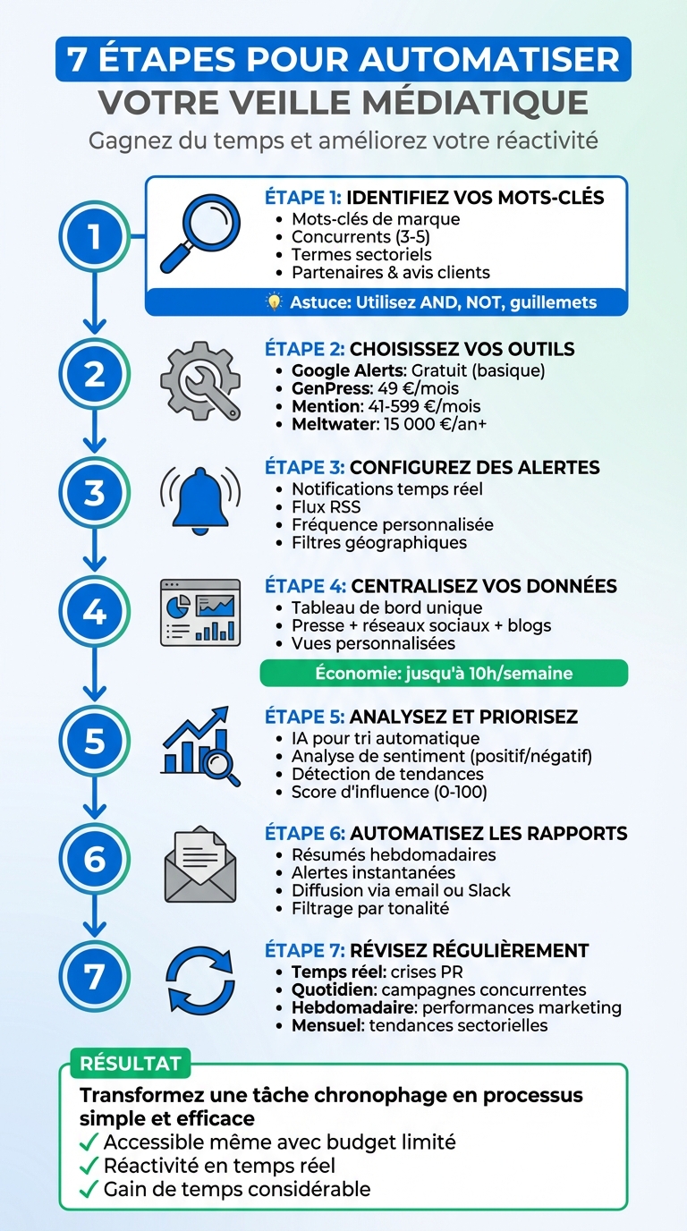 7 étapes pour automatiser votre veille médiatique efficacement