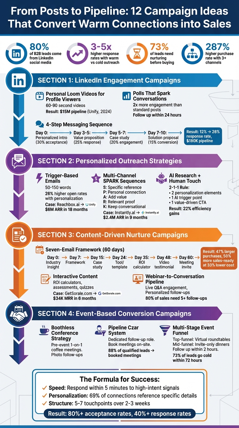 12 Campaign Ideas to Convert Warm Leads into Sales Conversations