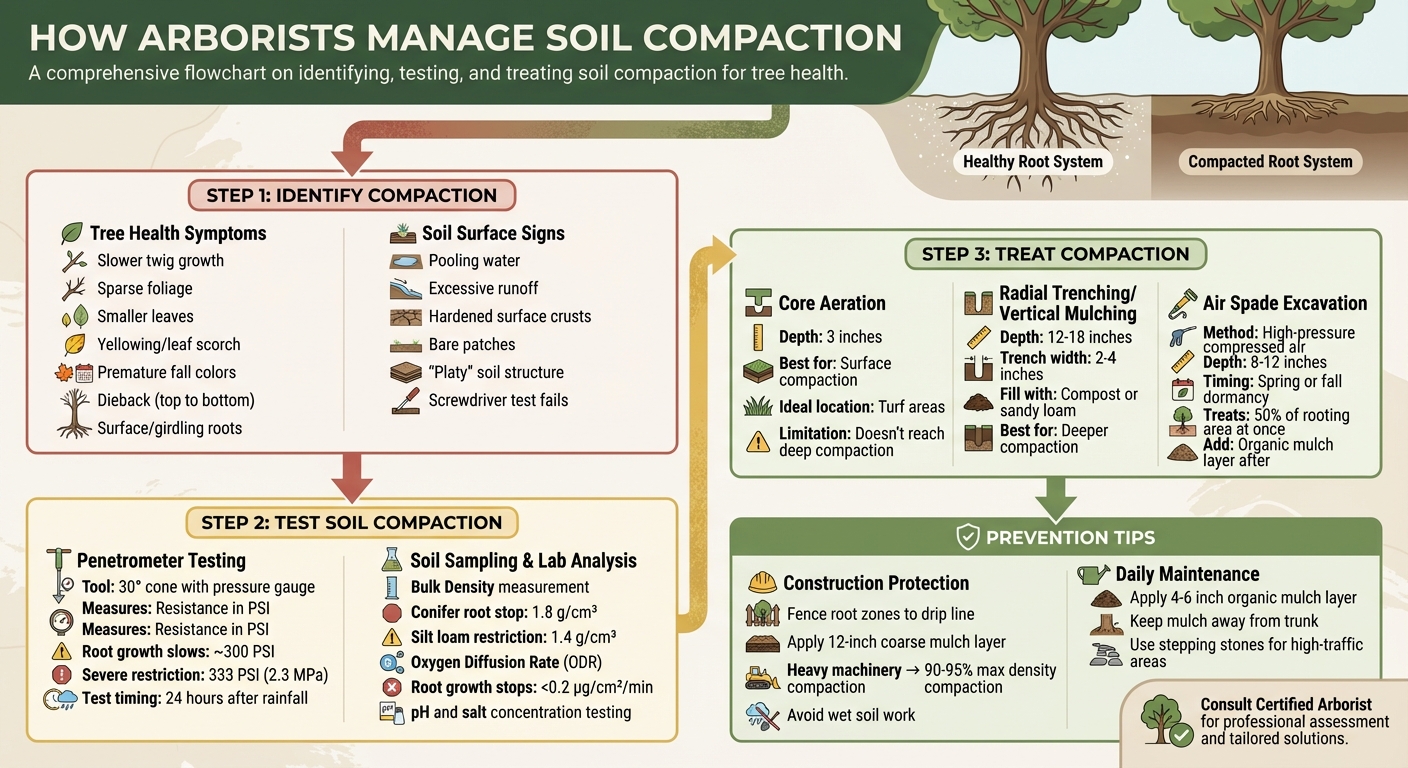 Arborist Soil Compaction Management Process: Identification, Testing, and Treatment Methods