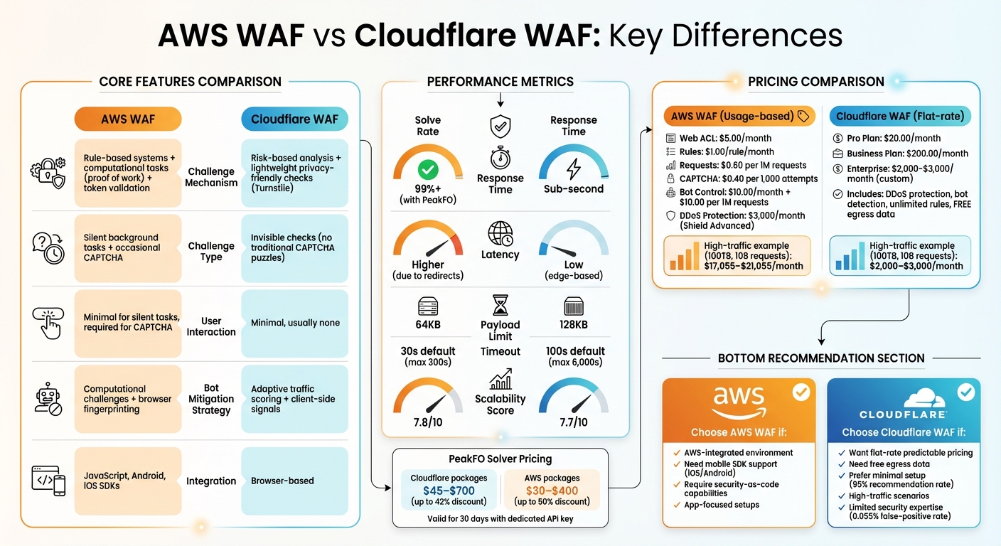 AWS WAF vs Cloudflare WAF: Complete Feature and Pricing Comparison