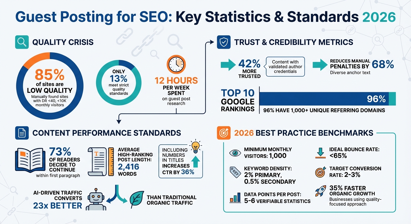 Guest Posting Quality Standards and SEO Impact Statistics 2026