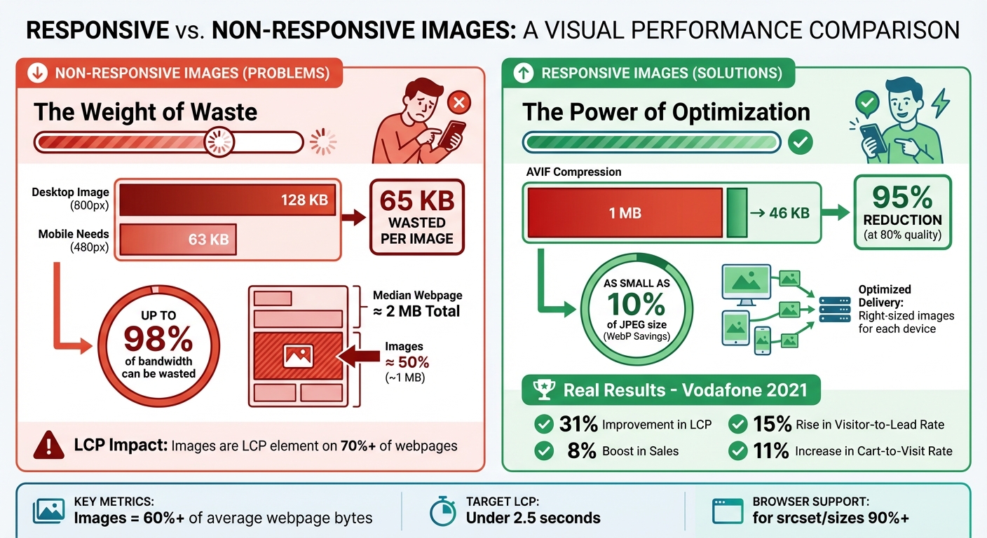 Responsive vs Non-Responsive Images: Performance Impact Comparison