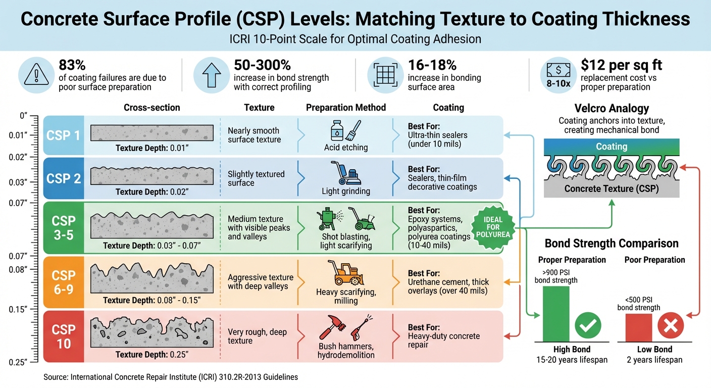 Concrete Surface Profile (CSP) Levels Guide for Coating Applications