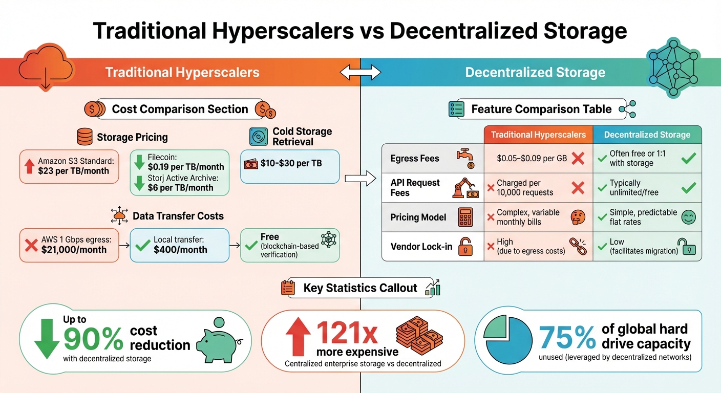 Decentralized vs Traditional Cloud Storage: Cost and Feature Comparison
