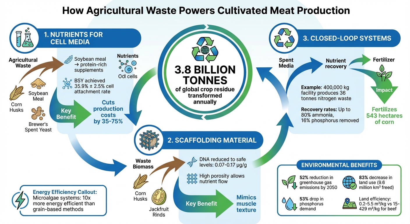 How Agricultural Waste Powers Cultivated Meat Production: A Circular System