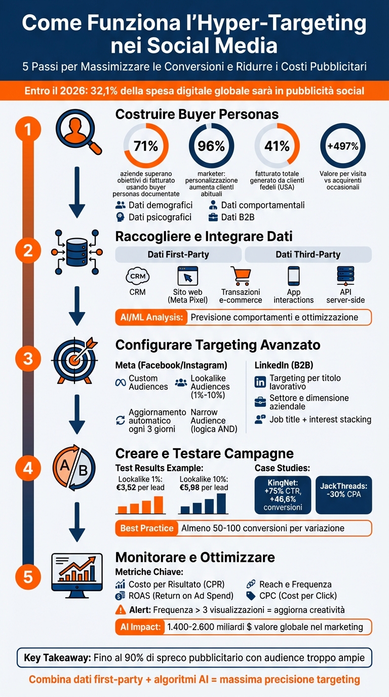 Come funziona l'hyper-targeting nei social media 1 5 step hyper-targeting process for social media advertising