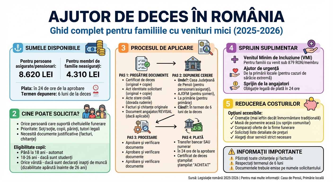 Ghid complet: Cum să soliciți ajutorul de deces în România - pași, documente și termene