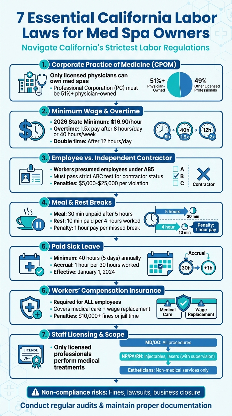 7 Essential California Labor Laws for Med Spa Owners Compliance Guide