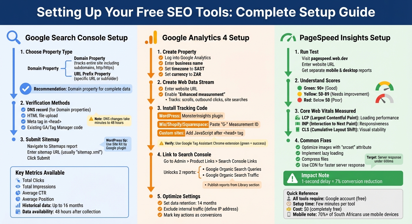 Complete SEO Tracking Setup Guide: 3 Essential Free Tools