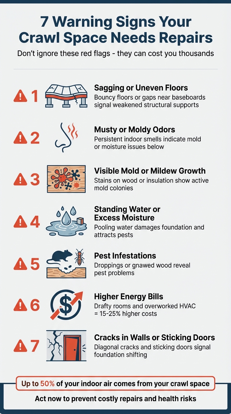 7 Warning Signs Your Crawl Space Needs Immediate Repair