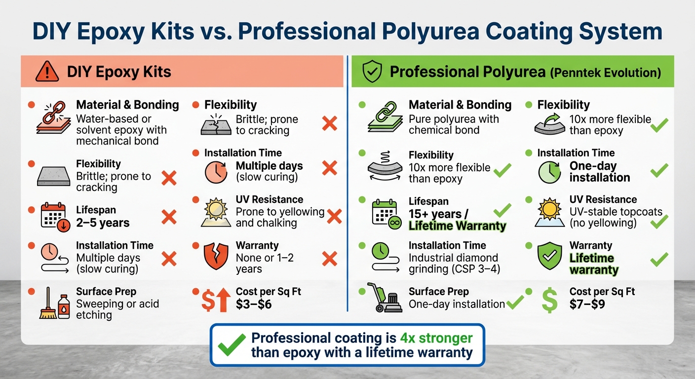 Common Garage Floor Paint Mistakes And Fixes 6 Diy Garage Floor Paint Vs Professional Polyurea Coating Comparison